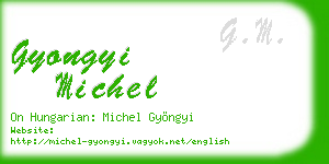 gyongyi michel business card